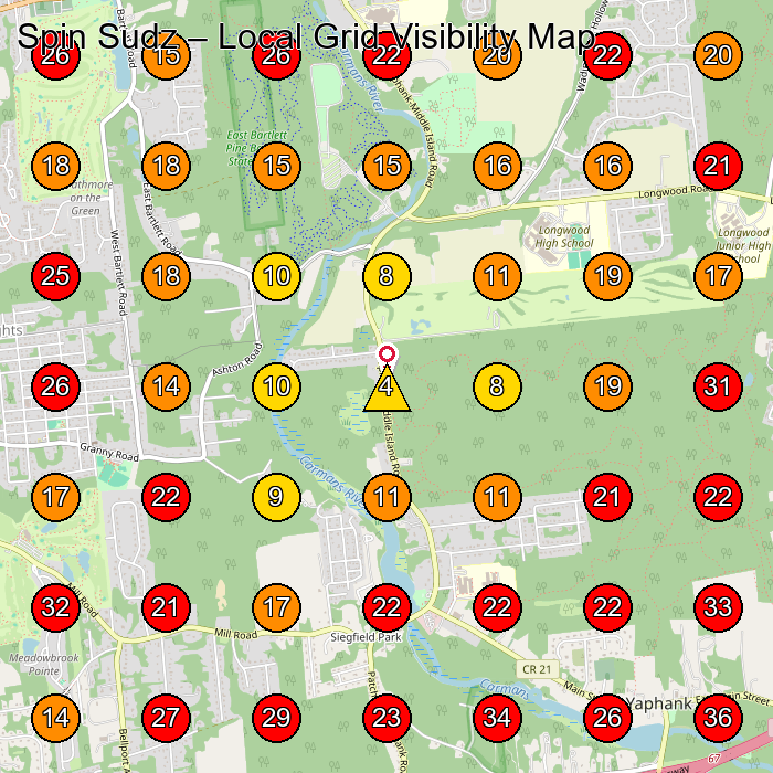 Spin Sudz GeoGrid visibility map for Dry Cleaner in Rocky Point
